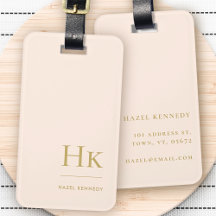 Modern monogram Enkel Elegant Rosa Guld