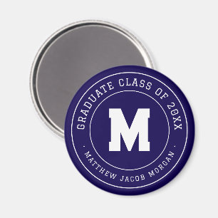Modern Monogram Examenklass 20XX Anpassad Magnet