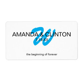 Modern Monogram | Favoriter för Vattenflaska av Mö Fraktsedel