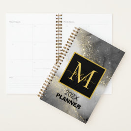 Modern Monogram för Anpassadet Silver och Guld