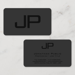 Modern Monogram för Elegant av Anpassningsbar Visitkort