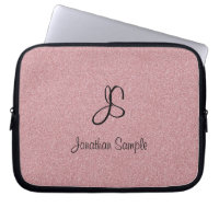 Modern Monogram för Eleganten ro Glitter