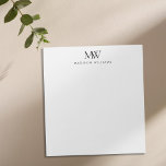 Modern Monogram för enkel Elegant Anteckningsblock<br><div class="desc">Skapa ditt eget personlig anteckningsblock med elegant minimalistiskt monogram initialer och namn.</div>