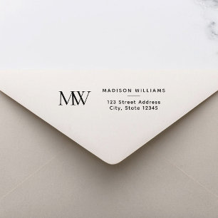 Modern Monogram för enkel Elegant Stämpel