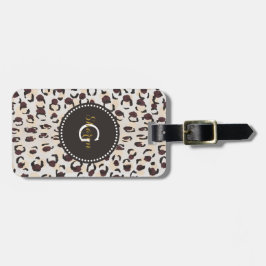 Modern monogram för mönster för tryck för bagagebricka