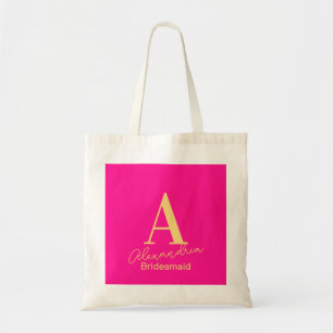 Modern monogram för Personlig i Bridesmaid Tygkasse