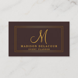 Modern Monogram för professionellens Elegant Visitkort