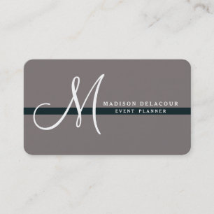 Modern Monogram för professionellens Elegant Visitkort