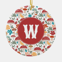 Modern Monogram för svampar och Blommigt under årh