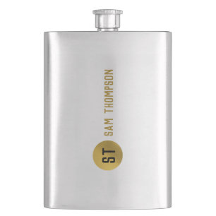 Modern Monogram för svart och Guld Elegant Fickplunta
