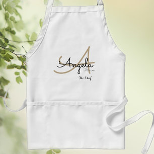 modern monogram for the chef cuisine förkläde
