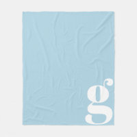 Modern Monogram - första Brev Cute Light Blue