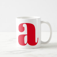 Modern Monogram - första Brev i rött