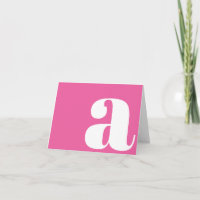 Modern monogram första färgad Shock rosa i Brev