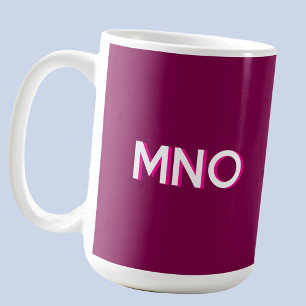 Modern monogram - första Mörken av skugga Kaffemugg