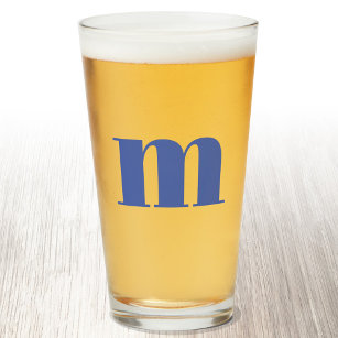 Modern monogram - första öl glaskopp