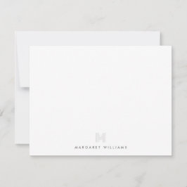Modern monogram - första Personlig Anteckningskort