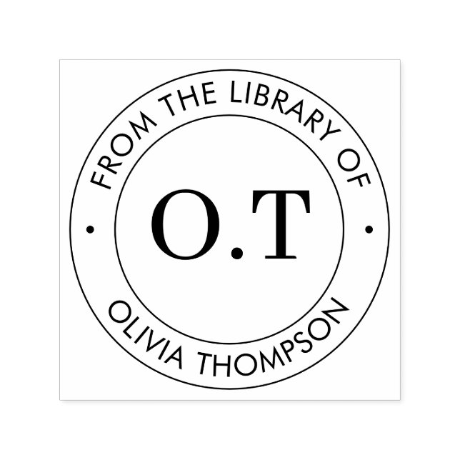 Modern monogram från Bibliotek Självfärgande Stämpel (Design)