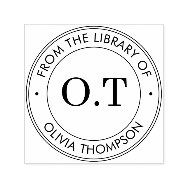 Modern monogram från Bibliotek Självfärgande Stämpel (Design)