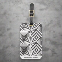 Modern monogram Geometric Grått & White Mönster