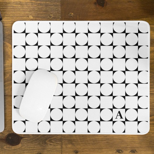 Modern monogram Geometric-Trendig Musmatta (Skapare uppladdad)