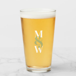 Modern Monogram Glaskopp