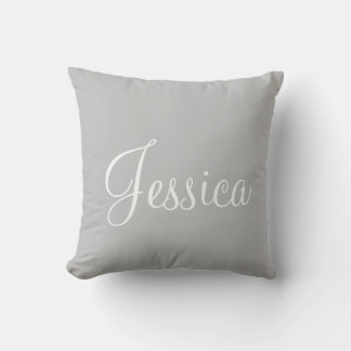Modern Monogram Grått White Kudde