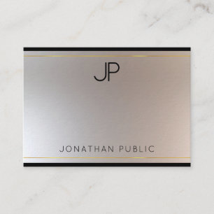 Modern Monogram Guld-Silver - glamorisk Visitkort