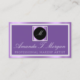 Modern monogram händelseplanerare - Lila-VIP Visitkort