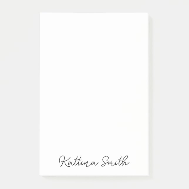 Modern monogram handskriven skriptdesign post-it block (Framsida)