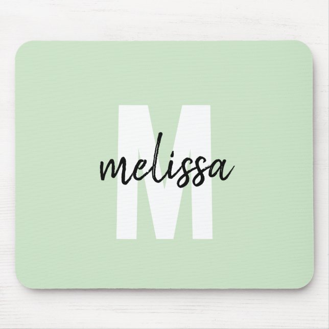 Modern monogram-handstilsborstnamn musmatta (Framsidan)