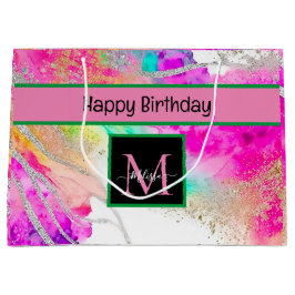 Modern monogram Holografisk födelsedag