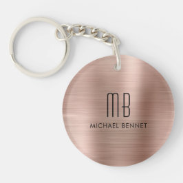 Modern monogram i roséguld