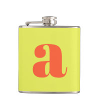 Modern Monogram Initial Bokstav Chartreuse Bröllop