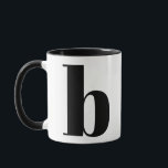 Modern Monogram Initial Brev Black and White B Mugg<br><div class="desc">Cute modern B monogram i svartvitt. Om brev inte fungerar på det här muggen,  se den monogram mugg-samling för brev som du vill ha eller kontakta mig.</div>