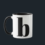 Modern Monogram Initial Brev Black and White B Mugg<br><div class="desc">Cute modern B monogram i svartvitt. Om brev inte fungerar på det här muggen,  se den monogram mugg-samling för brev som du vill ha eller kontakta mig.</div>