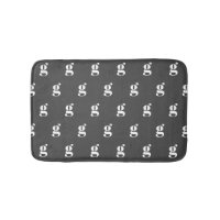 Modern Monogram Initial Brev Black White Mönster