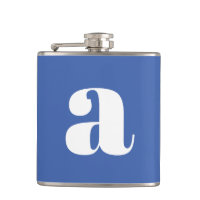 Modern Monogram Initial Brev Bröllop Bright Blue