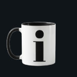 Modern Monogram Initial Brev i Black and White Mugg<br><div class="desc">Cute modern i monogram i svartvitt. Om brev inte fungerar på det här muggen,  se den monogram mugg-samling för brev som du vill ha eller kontakta mig.</div>