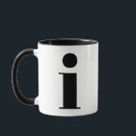 Modern Monogram Initial Brev i Black and White Mugg<br><div class="desc">Cute modern i monogram i svartvitt. Om brev inte fungerar på det här muggen,  se den monogram mugg-samling för brev som du vill ha eller kontakta mig.</div>