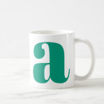 Modern Monogram Initial Brev i Emerald Grönt Kaffemugg<br><div class="desc">Cute modern monogram med den första brev du väljer,  i Emerald Grönt</div>
