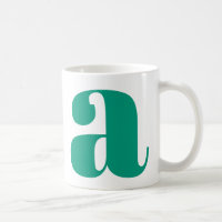 Modern Monogram Initial Brev i Emerald Grönt
