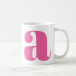 Modern Monogram Initial Brev i Shock rosa Kaffemugg<br><div class="desc">Cute modern monogram med den första brev som du väljer,  i Shock rosa</div>