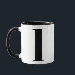 Modern Monogram Initial Brev l Black and White Mugg<br><div class="desc">Cute modern l monogram i svartvitt. Om brev inte fungerar på det här muggen,  se den monogram mugg-samling för brev som du vill ha eller kontakta mig.</div>