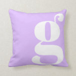 Modern Monogram Initial Brev Pastel Lavender Kudde<br><div class="desc">Tvätta det moderna monogrammet med det första brev du väljer,  i pastelllavender lila.</div>