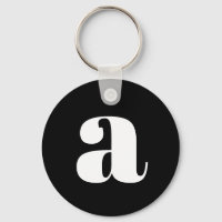 Modern Monogram Initial Brev Simple Black White