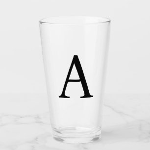 Modern Monogram Initial Brev Trendig Glaskopp