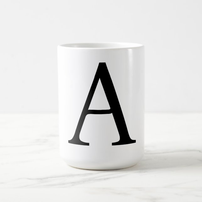 Modern Monogram Initial Brev Trendig Kaffemugg (Center)