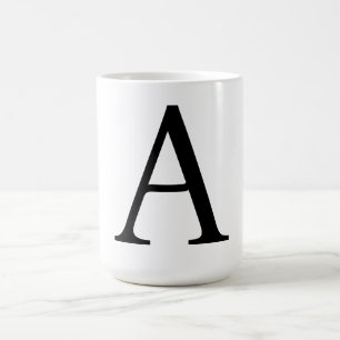 Modern Monogram Initial Brev Trendig Kaffemugg