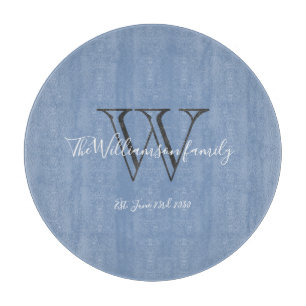 Modern Monogram Initial + Family Namn Chic